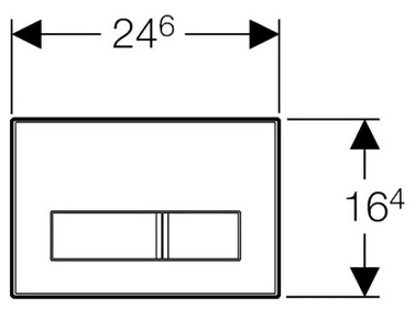 Клавиша двойного смыва, для инсталляции д/унитаза, (пластик цв.черный матовый), Vincea ZZ Vincea Универсал VFP-002MB