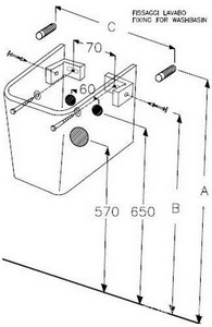 Полупьедестал для раковин 45, 55см, (БЕЗ креплен. арт.Y0IQ),  ZZ Hatria Daytime YXCQ01
