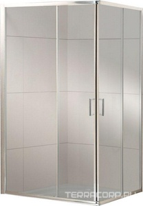 Душевой уголок 1200х1000хh1950мм, прямоуг., правый/левый, (стекло прозрачн.5мм, фурн.цв.хром),  ZZ BelBagno Uno-195 UNO-195-AH-2-120/100-C-Cr