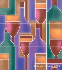 Мозаика Kerama Marazzi Карминьяно Панно  матовый 40x45 Комбинированный 