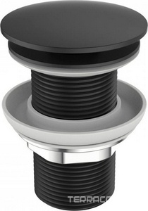 Донный клапан для сливного отверстия раковин без перелива, нажимной Clic-Clac, G 1 1/4, (цв.черный матовый), Belbagno ZZ BelBagno Универсал BB-SC-NERO