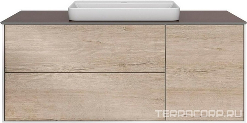 Тумба PLAZA Modern, подвесная 120 см, 3 выдвижных ящика, цв.дуб орегон XX