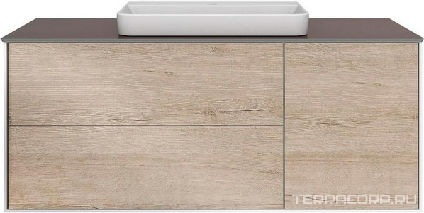 Тумба PLAZA Modern, подвесная 120 см, 3 выдвижных ящика, цв.дуб орегон XX Kerama Marazzi Plaza PLB.M.120.3\OAK.O
