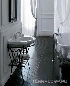 Структура напольная для раковины 110см, с полотенцедержателем и полкой-решёткой (металл цв. алюминий античный), крепёж в компл.,  ZZ Galassia Ethos 8448