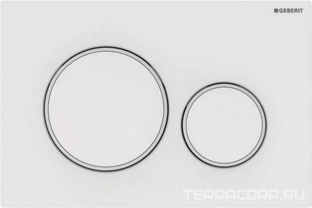 Клавиша двойного смыва, (цв. белый матовый), Sigma20 ZZ Geberit Sigma 20 115.882.11.1