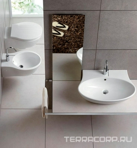 Раковина 680х490мм, 1 отв. д/смес., с переливом, (без креплен.YR47),  ZZ Hatria Nido Y0QX