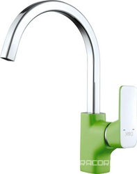 Смеситель D&K Berlin Humboldt DA1432412 для кухонной мойки, зеленый| 10x33x23