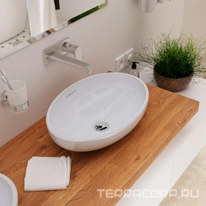 Раковина-чаша RINGO 53x34 см, БЕЗ отверстия под смеситель, белая Sanita Luxe Ringo WB.CT/Ringo/53-N/WHT.G/S1 / RNGSLWB01