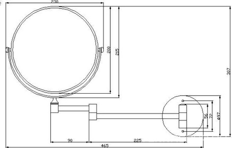 Косметическое зеркало с увеличением Nofer  08009.2.B, ZZ Nofer Brass Nofer Brass 08009.2.B