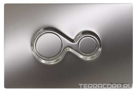 Клавиша двойного смыва, для инсталляции д/унитаза, (пластик цв.хром),  ZZ ArtСeram Monet 701.000.71