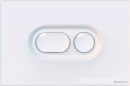 Клавиша двойного смыва, для инсталляции д/унитаза, (пластик цв.белый),  ZZ ArtСeram Atelier 702.000.05