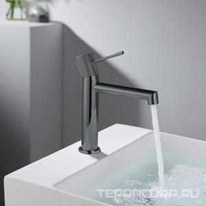 Смеситель для раковины, без д/к, (цв.вороненая сталь),  Vincea Desire VBF-1D1GM