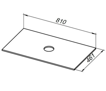 Столешница 800 мм, цвет beige, Reality ZZ Allen Brau Fantasy 1.32023.B