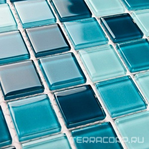 Мозаика Bonaparte Мозаика стеклянная Sea wave-1  (25x25x4) 30x30 Комбинированный 