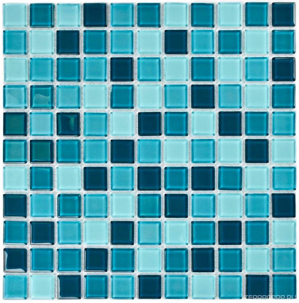 Мозаика Bonaparte Мозаика стеклянная Sea wave-1 (25x25x4) 30x30 Комбинированный, фото 3