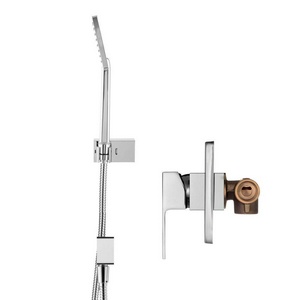 Душевой набор: смеситель встраив. в стену с внутр.частью, ручной душ, шланг 1,75м, кронштейн, шланговое подсоединение, (цв.хром), Platta ZZ Swedbe platta 5534