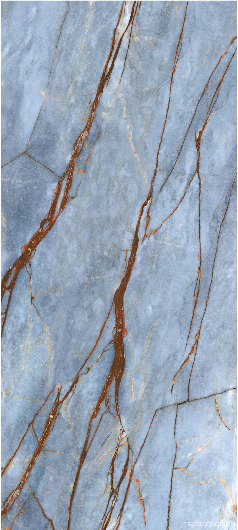 Керамогранит FMAX FMAX 120x270 Elegant Blue 6 mm glossy 120x270 Голубой, фото 7