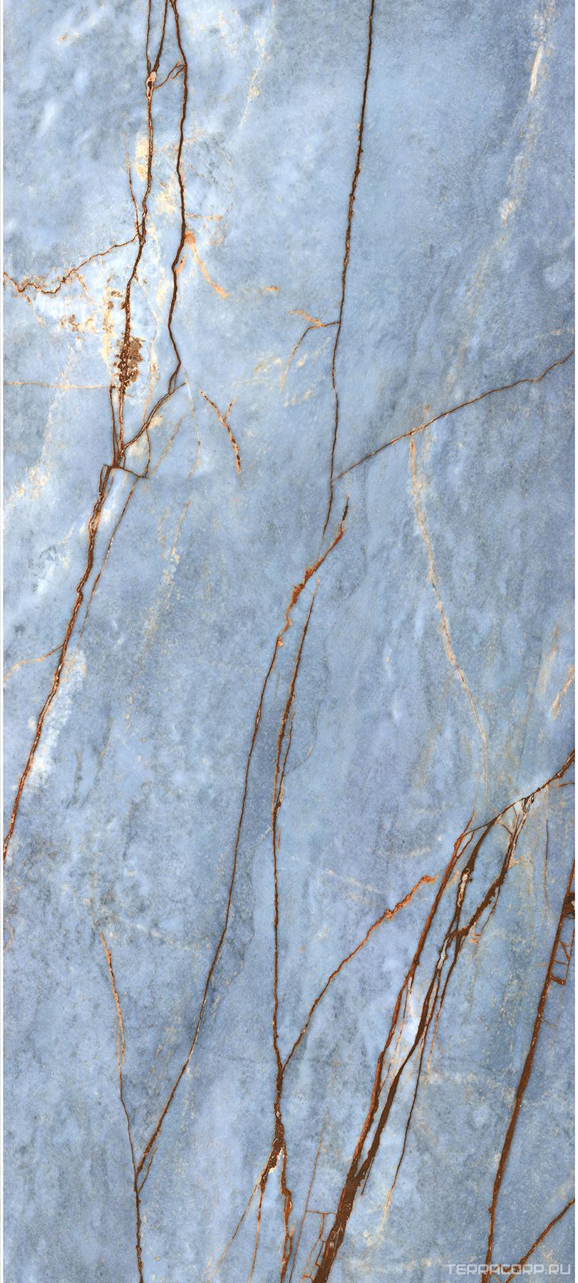 Керамогранит FMAX FMAX 120x270 Elegant Blue 6 mm glossy 120x270 Голубой, фото 6