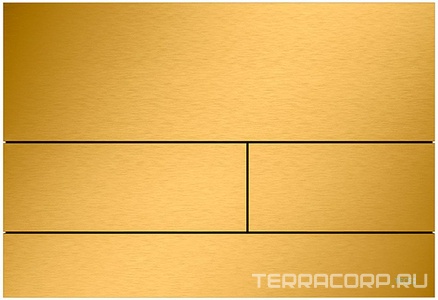 Панель смыва с двумя клавишами, для застенного модуля д/унит., д/горизонт/вертик. установки, (металл цв.сатин, позолоченный),  ZZ Tece TECEsquare 9240838