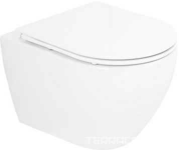 Унитаз подвесной, безободковый 495x360мм, без сиденья, крепёж в компл., смыв Tornado,  ZZ BelBagno Amanda-Tor BB051CH-TOR-FC