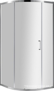 Душевой уголок (880-905)-(880-905)x1950, 1/4 круга, (стекло прозр.Idrorepellente 6мм, фурн.цв.хром),  ZZ Cezares Molveno MOLVENO-R-1-90-C-Cr-IV