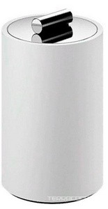 Баночка с крышкой, универсальная, 8xh13см, (цв.белый/хром),  ZZ Decor Walther Stone 0971354