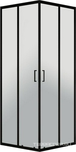 Душевой уголок 900х900х1950мм, квадрат, (стекло прозрачное 5мм, фурн.цв.черный),  ZZ Vincea City VSS-5CT900CLB