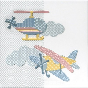 Керамическая плитка Kerama Marazzi Бон Вояж Декор  Вертолёт 20х20 Комбинированный 