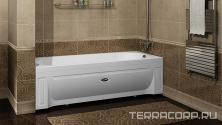 Ванна акриловая "Аврора 2", 1500х750x500 мм, БЕЗ каркаса, слива-перелива и панели, белая XX