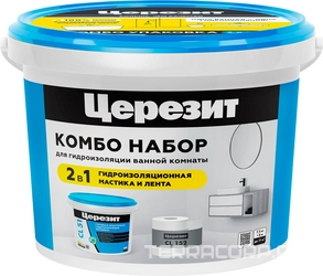 Ceresit Комбо CL 51/8 + СL152/8, Эластичная полимерная гидроизоляция и уплотнительная лента ZZ