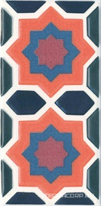 Керамическая плитка Kerama Marazzi Алькасар HGD\A325\16000  дек. стена 7,4х15 ZZ Синий 