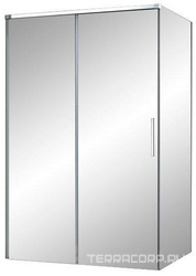 Душевой уголок 1300х1000х1950мм, правый/левый, (стекло прозрачное 8мм, фурнитура цв.хром), Duet Soft-M ZZ