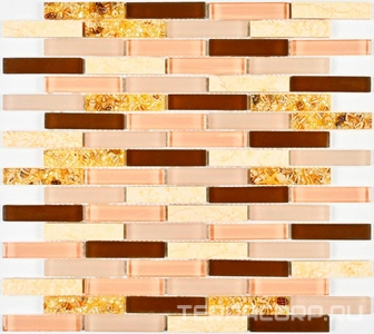 Мозаика Bonaparte Мозаика стеклянная с камнем Shell Stone (15x15x8) 30x30 Комбинированный 