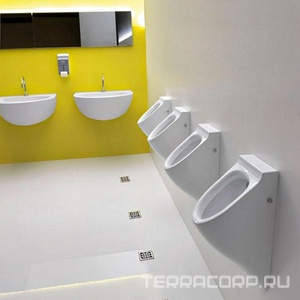 Писсуар подвсной 210х300хh535мм, подвод воды из стены, крепеж в компл.,  ZZ Kerasan Aquatech 373501