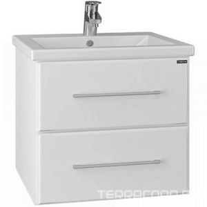 Тумба подвесная СанТа""-60 см, БЕЗ раковины (Фостер 60), цвет белый ZZ Санта Омега 207045 / Омега 60