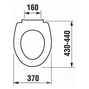 Крышка - сиденье к унитазу , петли метал.хром ZZ Jika Olymp 916403000639