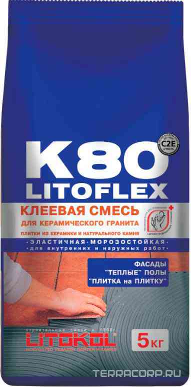 Клеевая смесь LitoFlex K80 5 кг.
