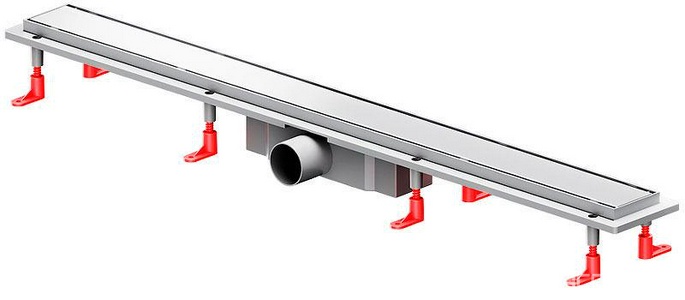 Душевой трап (лоток) 90 AM.PM PrimeFlow W02SC-U11-090-04SB комбинированный затвор со стальной матовой решеткой под плитку ZZ AMPM Универсал W02SC-U11-090-04SB