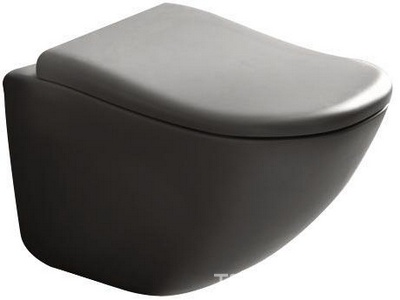 Унитаз подвесной 37х53хh37см, комплект креплений на инстал. в компл, (без сиденья), (цв. Pomice),  ZZ Ceramica Cielo Fluid FLVS PM