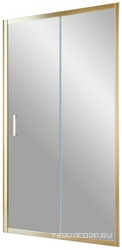 Дверь в нишу ZP, 160*190 см, двухстворчатая раздвижная, профиль  золото, стекло прозрачное с покрытием QuickNano ZZ