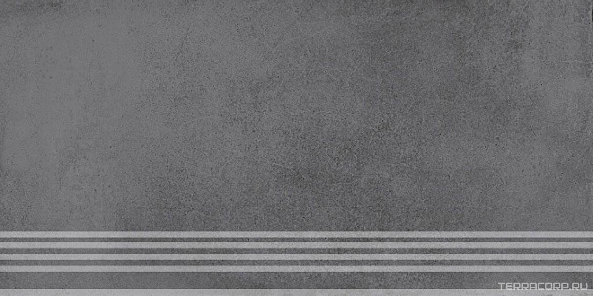 Ступени Kerama Marazzi Мирабо серый темный обрезной обр. ступень гр. 30x60 ZZ Серый, фото 4
