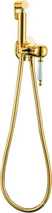 Гигиенический душ (смеситель+лейка с кнопкой+шланг+держатель), золото ZZ Boheme Imperiale 435