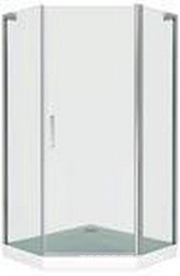 Дверь от Пандора  PNT 100*100, стекло прозрач., профиль хром, БЕЗ ручки (ЗАПЧАСТЬ) ZZ