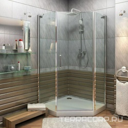 Дверь от Пандора  PNT 100*100, стекло прозрач., профиль хром, БЕЗ ручки (ЗАПЧАСТЬ) ZZ