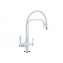 Смеситель Zorg Sanitary ZR 342-8 YF White для кухонной мойки| 16x43x26