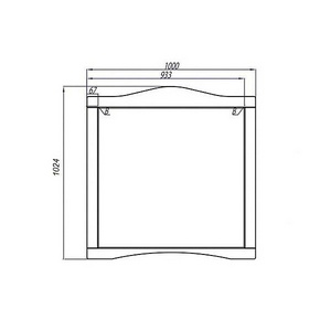 Зеркало  100 см, цвет слоновая кость ZZ Aquaton Версаль 1A188102VSZA0