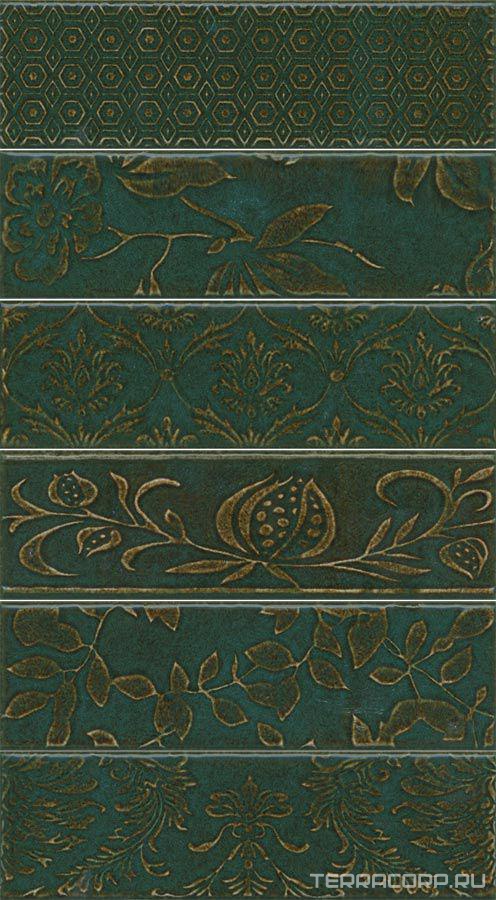 Керамическая плитка Kerama Marazzi Кампьелло Панно зеленый (из 6 частей 8,5х28,5)XX28.5х51 Зеленый, фото 3