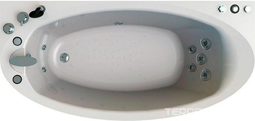 Акриловая ванна Radomir Неаполи Релакс Chrome 180x85 с пультом| 180x85x48