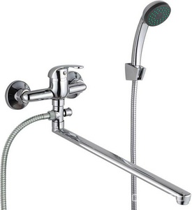 Смеситель для ванны/душа, длинный излив 450 мм, с установочным комплектом, аксессуарами, хром XX Veragio Triumph VR.TRM-2705.CR