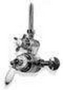 Термостат наружнего монтажа, для душевой для стойки MARK318/2/MARK618, с ручкой белой, (цв.хром), Devon&Devon ZZ Devon & Devon Shower mixers MARM74CR